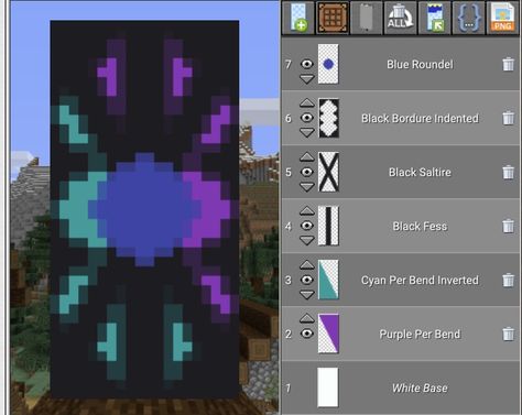 Amethyst Banner Minecraft, Banner For Minecraft, Witch Banner Minecraft, Minecraft Shield Banner Designs, Minecraft Flags Banners, Cute Minecraft Banner Ideas, Minecraft Banners Designs, Banner Patterns Minecraft, Banner Ideas Minecraft