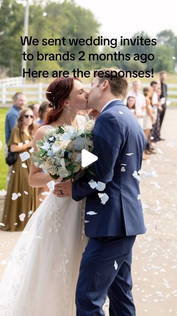 Wedding Planning Resource on Instagram: "PSA: Send your wedding invites to ur fav brands! 🤩 Credit to @kennathedoghandler on TikTok! ✨  #wedding #weddinginspo #weddingideas #weddinginvitations #bridetobe #groomtobe #2023wedding #weddinggift #weddingpresent #weddingplanning" Send Wedding Invites To Companies, The Knot Our Story Examples, Companies To Send Wedding Invites, Tiktok Wedding, 2025 Wedding, Wedding Company, Blush Wedding, Wedding Invites, Wedding Tips