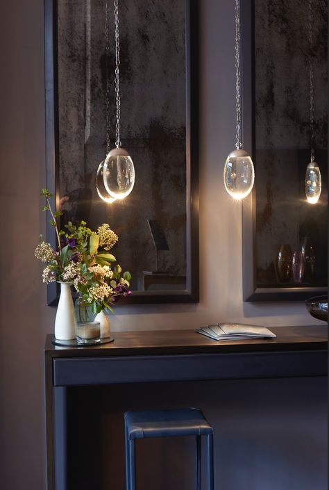 OCHRE Open in Pimlico Mercury Glass Mirror, Ochre Lighting, Pebble Pendant, Bathroom Wall Lights, Simple Lighting, Mercury Glass, Lighting Ideas, Cool Lighting, Contemporary Interior