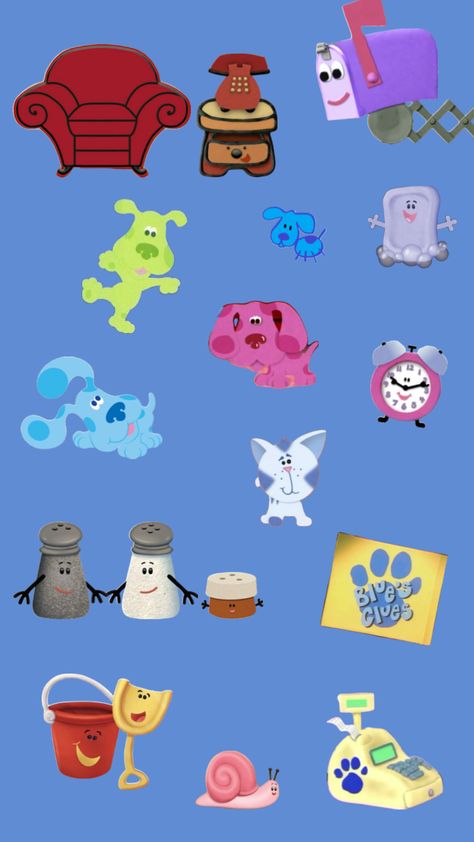 Blues Clues Wallpaper, Blue Clues, Blue's Clues, Blue’s Clues, Blues Clues, Kids Shows, Sticker Book, Clue, Color Palette