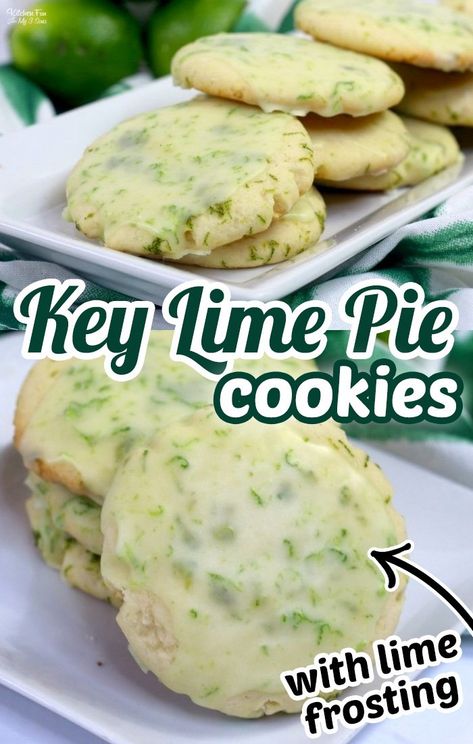 Fresh Key Lime Recipes, Key Lime Fudge Recipe, Lemon Lime Dessert Recipes, Recipes For Limes, Key Lime Pie Cookies Recipe, Key Lime Cookies Easy, Dessert Key Lime, Lime Recipes Dessert Easy, Lime Recipes Dessert