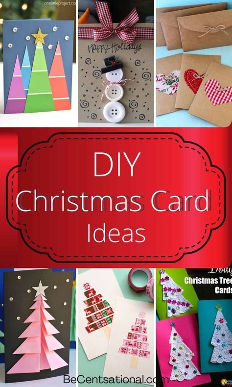 Easy DIY Christmas Card Ideas Christmas Card Ideas For Kids, Diy Christmas Card Ideas, Diy Christmas Cards Easy, Diy Christmas Card, Diy Holiday Cards, Christmas Card Ideas, Christmas Globes, Cards Homemade, Easy Christmas Gifts