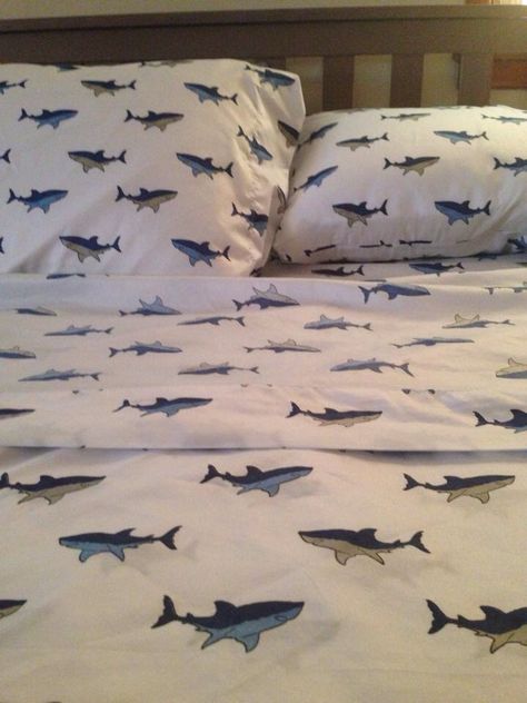 New SHARK sheets !!!! Shark Sheets, Sharks, Bed