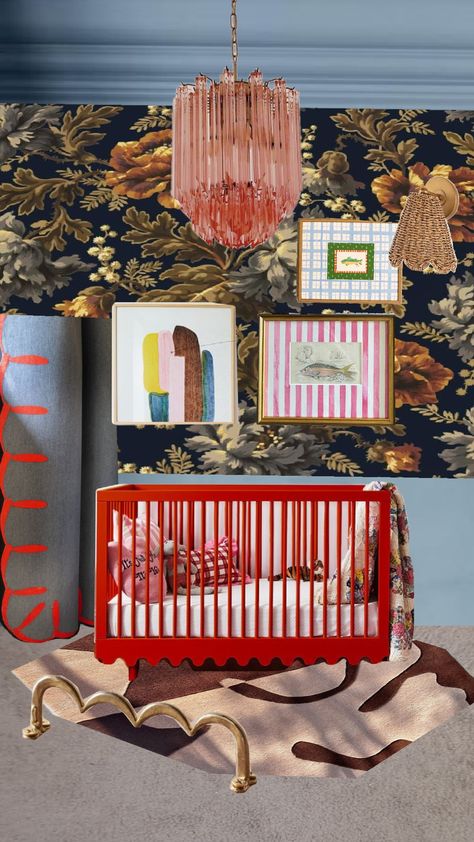 eclectic nursery Funky Nursery, Eclectic Nursery, Vintage Nursery, Vintage Eclectic, Nursery, Pins