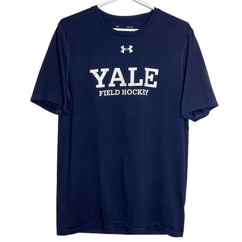 Yale Field Hockey T Shirt Womens Small Bulldogs Blue Short Sleeve Under Armour T Shirt Womens, Field Hockey, Shop Fans, Brands Outlet, Blue Shorts, Hockey, Under Armour, Bulldog, Shirts Tops