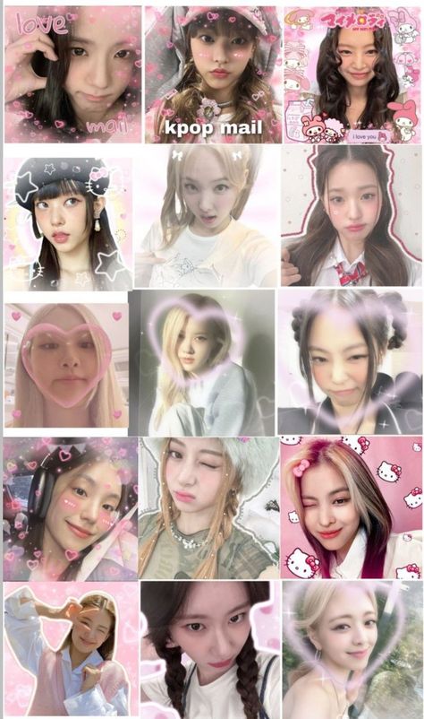 Kpop Mail Stickers Printable, Love Mail Sticker Kpop, Mail Stickers Kpop, Printable Sticker Sheets, Mail Stickers, Blackpink Square Up, Love Mail, Kpop Diy, Square Photo