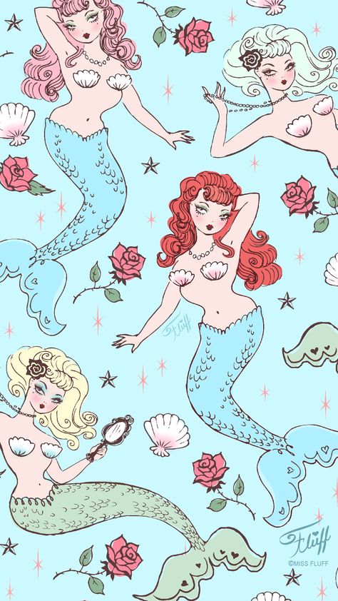 Pink Mermaid Wallpaper, Wallpaper Mermaid, Mermaid Wallpaper, Desktop Screen, Miss Fluff, Mermaid Wallpapers, Pink Mermaid, Mood Wallpaper, Autumn Leaves