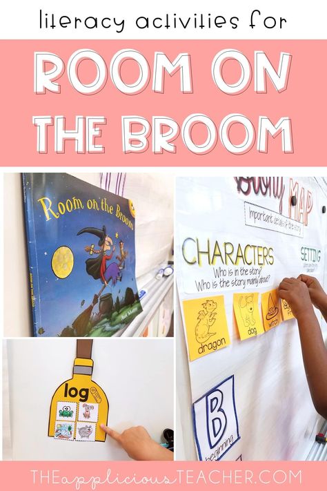 Love all these literacy ideas for room on the broom! Perfect for k-2! TheAppliciousTeacher.com Room On A Broom, Room On The Broom Activities, Fall Classroom Activities, Interactive Anchor Charts, Character Activities, Beginning Of Kindergarten, Fall Themes, 2nd Grade Activities, Fall Classroom Decorations