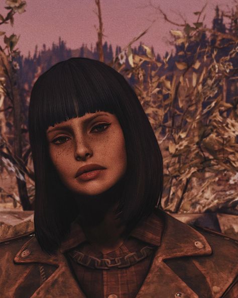 Picture of my online character made by me on Fallout 76! More on @/amiitaf.vp & @/infarti.vp on Instagram! 𝘛𝘈𝘎𝘚; Fallout 76, Fallout 4, Fallout, Fallout: New Vegas, Photo mode, Virtual photography, Gaming photography, Screenshots from games, PS4, PS5, XBOX, PC Fallout 4 Female Character, Fallout 4 Characters, Fallout 4 Character Creation, Fallout 76 Aesthetic, Fallout Ttrpg, Fallout 4 Aesthetic, Fallout Aesthetic, Gaming Photography, Fallout Oc