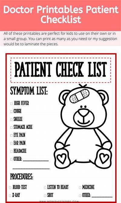 Free Pretend Doctor Printables Doctor Printable, Pretend Play Printables, Play Printables, Dramatic Play Printables, Community Helpers Preschool, Doctor Names, Doctor For Kids, Dramatic Play Preschool, Playbased Learning