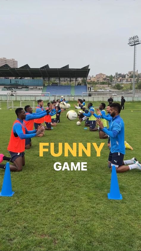 ⚽️ 𝗙𝗨𝗡𝗡𝗬 𝗚𝗔𝗠𝗘 ⚽️ 𝗣𝗢𝗩 : The team is positioned exactly as in the video. To this classic game, in addition to the standard commands, 2️⃣… | Instagram Football Conditioning Drills, Fun Warm Up Games, Fun Football Games, Fun Soccer Games, Soccer Training Program, Football Coaching Drills, Warm Up Games, Football Drills, Funny Game