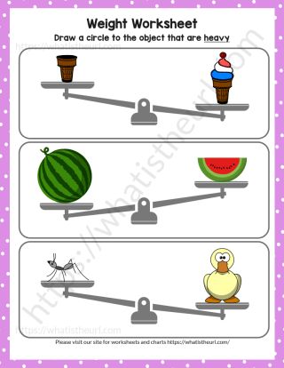 Heavy and Light Worksheets for Preschool Kids - Your Home Teacher Heavy And Light Worksheet, Activity Pages For Kids Free Printables, Preschool Calendar, Kindergarten Math Worksheets Free, English Activities For Kids, Worksheets For Preschool, Preschool Coloring Pages, Light Activities, Kindergarten Learning Activities