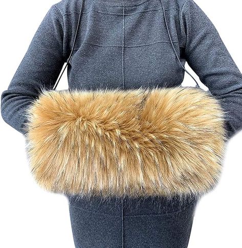 Women Cozy Hand Muffs Faux Raccoon Fur Cold Hand Winter Wedding Arm Warmer With Shoulder Strap Apricot at Amazon Women’s Clothing store Wedding Arms, Hand Muffs, Fur Gloves, Long Gloves, Cold Hands, Amazon Women, Jewelry Store, Hand Warmers, Winter Scarf