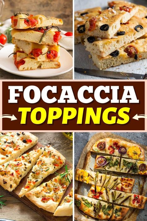 These focaccia toppings make the already light, airy, and scrumptious bread even more irresistible. From garlic to cheese, you really can't go wrong. Focaccia Toppings, Sourdough Focaccia, Bread Toppings, Sourdough Bread Starter, Focaccia Bread Recipe, Focaccia Recipe, Classic Pizza, Sourdough Starter Recipe, Focaccia Bread