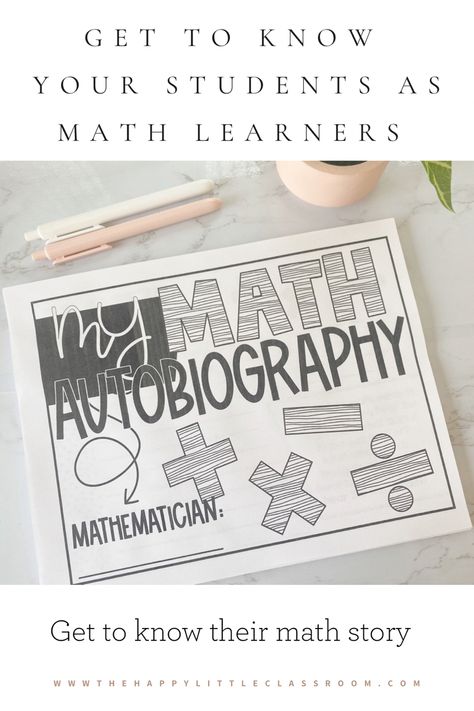 Do you spend time at the beginning of each school year getting to know your students as mathematicians. Well I have the perfect activities for you! These activities will help you get to know your students as math learners, develop their math identity, and build your classroom community. Use some or all of these activities all year long! •Math Identity Journal •Math Autobiography •Math Strengths Activity •Math Attitude Survey Math Beginning Of The Year Activities, Getting To Know You Math Activities, Math About Me 3rd Grade, First Day Of School Activities 4th Grade Math, Math About Me Middle School, Math About Me 4th Grade, Get To Know You Math Activities, Math Get To Know You Activity, Beginning Of Year Math Activities 5th Grade