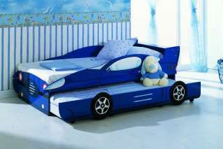 KIDS BLUE SINGLE RACE CAR TRUNDLE BED RACING BOYS CAR BED Boys Trundle Bed, Race Car Bedroom, Cars Bedroom Decor, Kids Car Bed, Race Car Bed, Murphy Bed Plans, Camera Car, Cars Room, Car Bedroom