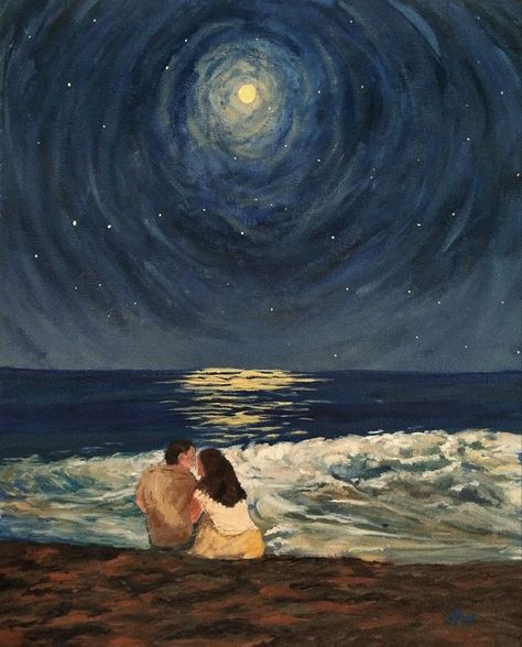 Menacore Aesthetic, Romance Painting Easy, Beach Couple Painting, Hug Painting Couple, Aesthetic Couple Painting, Couple Drawings On Canvas, Couple Paintings On Canvas, Couple Painting Aesthetic, Relationship Paintings