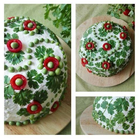 Sandwich Cakes, Salad Cake, Decorações Com Comidas, Sandwich Cake, Decoration Cake, Salty Cake, Persian Food, Food Garnishes, Tea Sandwiches