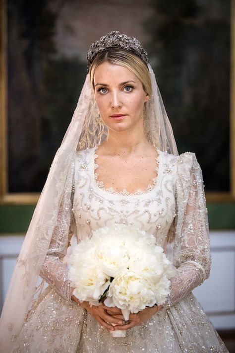 Prince Ernst August Jr. Marries Ekaterina Malysheva in Hanover—See the Bride’s Final-Fitting Photos and More Hamda Alfahim, Elie Saab Wedding Dress, Sandra Mansour, Famous Wedding Dresses, Royal Wedding Gowns, Floral Tiara, Custom Wedding Gown, Maggie Sottero Wedding Dresses, Royal Wedding Dress