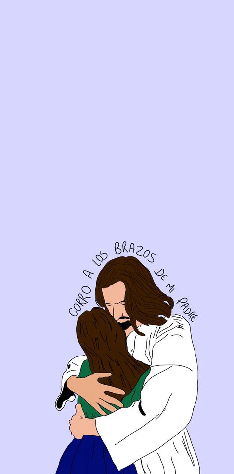 Jesus Hugging Me, Mexican Wallpaper Aesthetic, Jesus Y Yo, Jesus Love Images, Collage Photo Frame Design, Catholic Wallpaper, Gods Princess, Worship Jesus, Cute Spanish Quotes