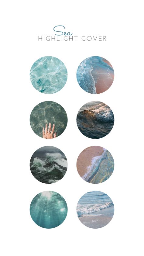 Ocean Highlights Instagram, Highlight Covers Instagram Blue Theme, Sea Highlight Cover Instagram, Beachy Instagram Highlight Covers, Ocean Highlight Cover, Summer Insta Highlight Cover, Instagram Highlight Covers Ocean, Beach Highlight Cover Instagram, Nature Highlight Cover Instagram