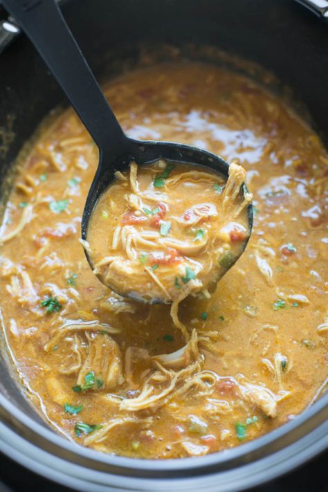 Slow Cooker King Ranch Chicken Soup | Tastes Better From Scratch King Ranch Chicken Soup, Ranch Chicken Soup, Buffalo Chicken Chili Recipe, Chicken Soup Slow Cooker, Easy Soups To Make, Chili Spicy, Buffalo Chicken Chili, King Ranch Chicken, Soup With Chicken