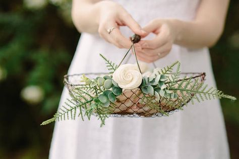 Diy flower girl basket