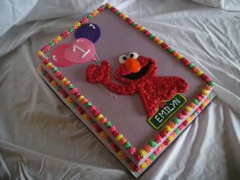 Elmo 1st Birthday, 18th Birthday Cake For Girls, Sesame Street Birthday Cakes, Elmo Birthday Cake, Elmo First Birthday, First Birthday Theme, Elmo Cake, Smash Cakes, Birthday Sheet Cakes