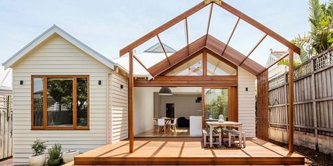 Christian De Portzamparc, Deck Roof, Gable Wall, Weatherboard House, Gable House, Modern Pergola, Building Costs, Roof Construction, Building Roof