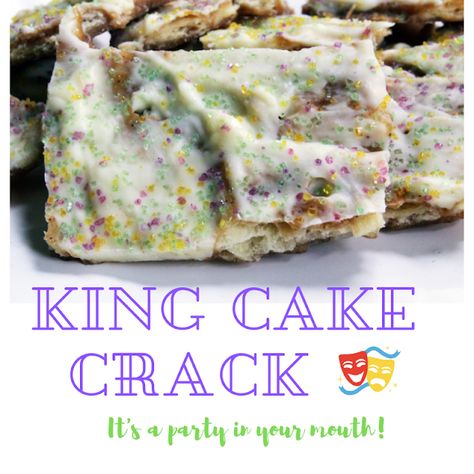 Mardi Gras Desserts, Mardi Gras Cake, Holiday Treats Recipes, King Cake Recipe, Fancy Kitchen, Cake Dip, Cracker Candy, Mardi Gras King Cake, Mardi Gras Food