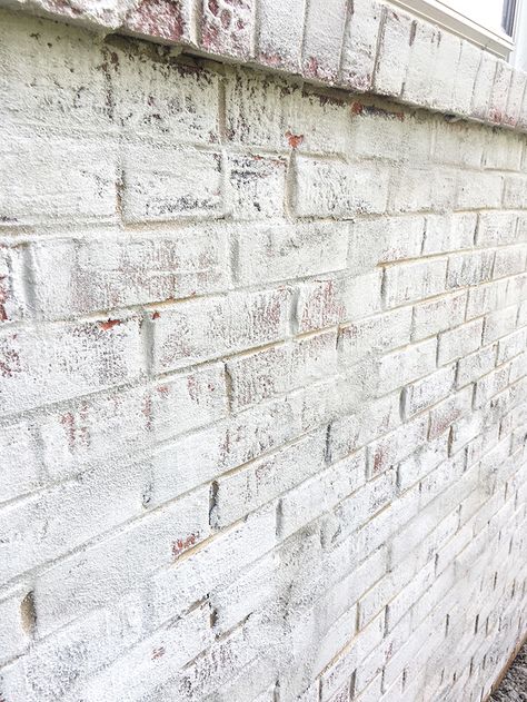 How To Do a German Smear Mortar Wash on Brick (Dave and Brittany’s Fixer Upper!) | Less Than Perfect Life of Bliss | home, diy, travel, parties, family, faith 70s Ranch Remodel, German Smear Brick Exterior, White Wash Brick Exterior, Mortar Wash, German Smear Brick, Lime Wash Brick, German Smear, Brick Fireplaces, Fireplace Style