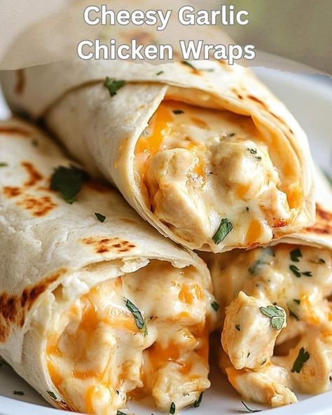 Emily recipes | Savory Garlic Parmesan Chicken Wraps with Melted Cheese | Facebook Cheesy Garlic Chicken, Chicken Parm Sandwich, Stuff Chicken, Chicken Bacon Recipes, Recipes Savory, Bbq Dishes, 2024 Recipes, Potter Quotes, Easy Bbq