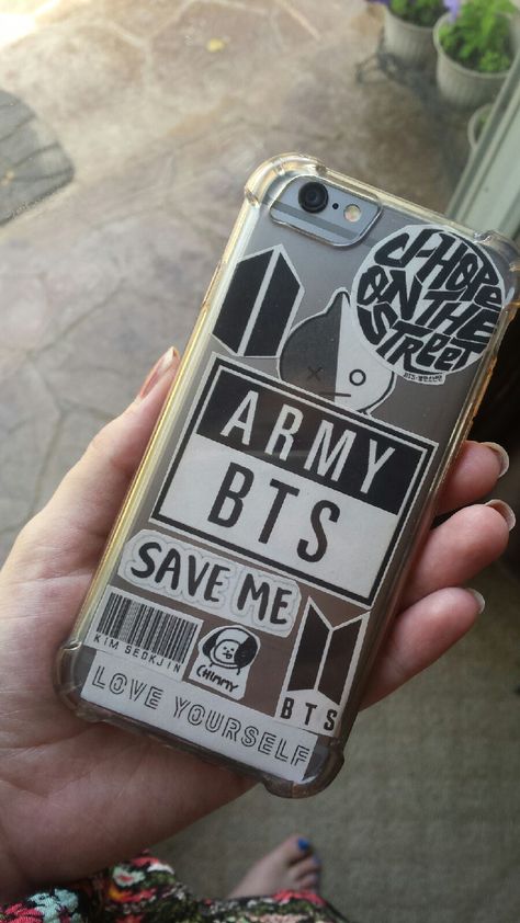 Diy Bts, Kpop Phone Cases, Kpop Diy, Iphone Case Stickers, Pretty Phone Cases, Cases Diy, Bts Merch, Iphone 6 Cases, Aesthetic Phone Case