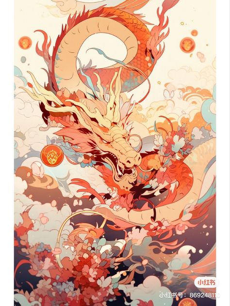 Chinese Dragon Reference, Chinese Dragon Illustration, Vietnamese Dragon, Manga Watercolor, Chinese New Year Dragon, Dragon Dance, Dragon Illustration, Chinese Art Girl, Dragon Drawing