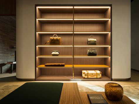 Modern walk-in wardrobe - Gliss Master - Molteni&C Bag Cupboard, Wardrobe Shelf, Hanging Drawers, Dress Room, Wardrobe Systems, Vincent Van Duysen, Pull Out Shelves, Carlo Scarpa, Tray Design