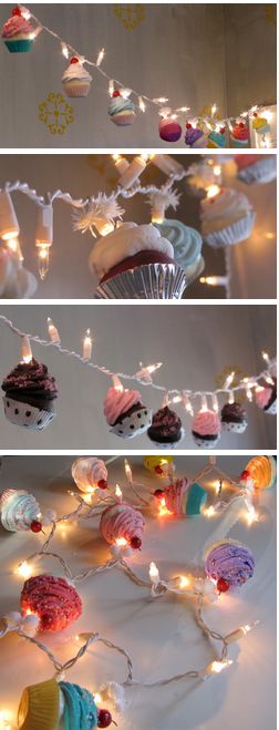 cute cupcake lights!! id hang these up in my 'imaginary cupcake shop'! lol Ideas For Food Truck, Cupcake Food Truck, Food Truck Ideas, Cupcake Truck, Food Truck Party, Ideas For Food, Cupcake Shop, Firetruck Birthday Party, Truck Cakes