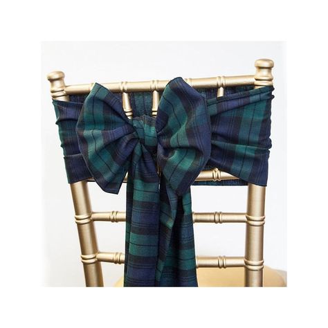 Tartan Sash Blackwatch Tartan Chair, Christmas Dinner Decorations, Tartan Sash, Tartan Wedding, Bespoke Chair, Christmas Tartan, Plaid Napkins, Dinner Decor, Chair Bows