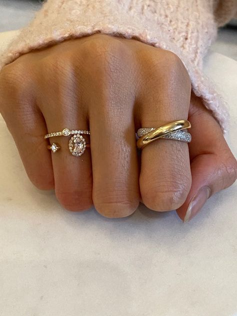 SALT. Fine Jewelry | Collections | Rings Classic Fine Jewelry, Rose Gold Diamond Jewellery, Diamond Rings Stack, Statement Diamond Rings, Everyday Diamond Jewelry, Statement Gold Rings, Cool Ring Designs, Everyday Rings Gold, Diamond Ring With Diamond Band