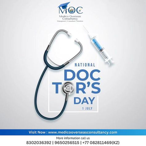 Happy doctor's day to all the amazing Life saviours out there 💫 Thank you for being the heroes we can always count on, no matter the situation. Happy Doctors Day to all the doctors who make a difference in the lives of their patients. Your kindness and dedication do not go unnoticed. It's a time to express gratitude for their selfless service.💫 Get in Touch : 8302036392 | 9650256515 | +77 082811469(KZ)📞 Visit Now : www.medicooverseasconsultancy.com #StudyAbroad #MBBSinKazakhstan #MOC #Medic... World Doctors Day, Happy Doctor's Day, Healthcare Ads, Health Ads, Selfless Service, Doctor Medicine, Happy Doctors Day, Digital Advertising Design, National Doctors Day