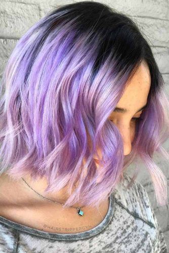 Lavender Hair Dye, Hair Dark Roots, Color Stripping Hair, Short Purple Hair, Hair Color Guide, Lavender Hair Colors, Dyed Tips, Hair Dye Tips, Hair Color Crazy