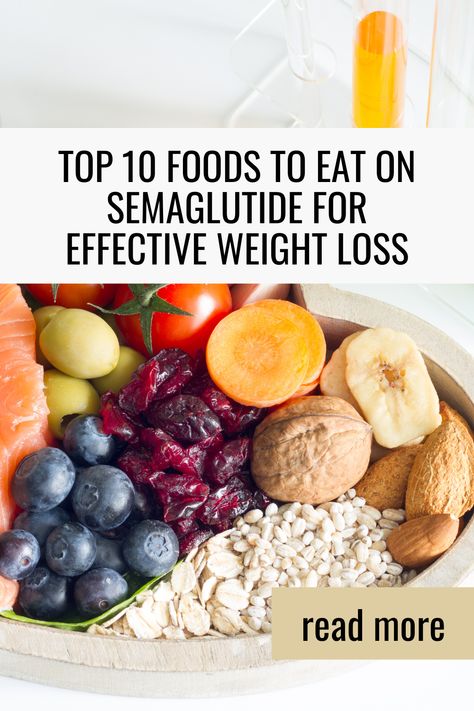 Discover the top 10 nutrient-rich foods to eat while on Semaglutide to maximize your weight loss results. From lean proteins to fiber-packed veggies, these options will help you stay full and energized while shedding pounds quickly. Ready to make healthier choices? Click here for the complete list! #weightlossjourney #semaglutide #healthylifestyle #nutritiontips Semaglutide Foods To Eat, Best Foods To Eat While Taking Semaglutide, Semaglutide Dinner Ideas, Foods To Eat On Semaglutide, Semaglutide Food List, Semaglutide Tips And Tricks, Semaglutide Foods, What To Eat On Ozempic, Mounjaro Recipes