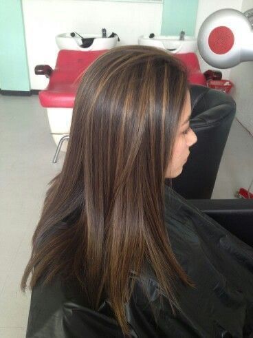 Highlights Not At Root, Warm Brown Highlights On Dark Hair, Toffee Highlights On Dark Hair, Color Highlights In Brown Hair, Dark Brown Lowlights, Hair Colors Brown, Highlights Y2k, 2024 Hair Trends For Women, Chocolate Brown Hair Color Ideas