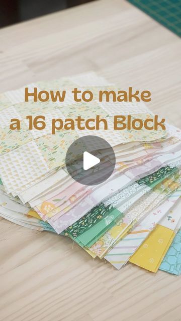 Julie Lonergan - Quilter on Instagram: "Here’s a very quick quilt project you can make this weekend.  Make a 16-patch block, which includes chain piecing.   I started off with (2) 2.5” strips sewn RST. Then I put two pairs together so I had four strips sewn together.  I cut that strip set of four into 2.5” widths.   I sewed (2) 2.5” strip sets RST with the orientation alternating. This created blocks of 8.   Then I took (2) blocks of 8 and sewed them RST to create one block of 16 squares.   All done by chain piecing where you sew your pieces together continuously without cutting the thread each time.  I found this method to be much quicker than sewing 2.5” squares together individually, but you could totally do that if you wanted to.   Save this video to refer back to later and hit the fol 16 Patch Quilt, Quick Quilt, Quilt Block Tutorial, Follow Button, Quilting For Beginners, Patch Quilt, Quilting Ideas, Quilt Making, Modern Quilts