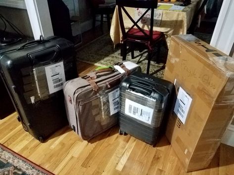 Moving Your Luggage Abroad with My Baggage: Review | Adventurous Kate Universal Charger, Old Suitcases, Being Prepared, Move Abroad, Moving In Together, Out Of Your Comfort Zone, Expat Life, Golden Years, Moving Out