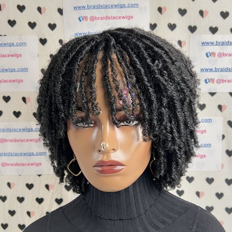 Short Faux Locs Wig To order, go the website 👉 www.colyncbraidslacewigs.com . . . . . . #braidedwigs #braidstyles #braider #braidideas #braiddesigns #bohobraids #locstylesforwomen #boxbraidstyles #boxbraidwig #goddessboxbraids #wigbraids #wigmaker #wigstylist #hairinspiration #hairlovers #braidlife #headbandwig #trendinghairstyles #handmadewigs #lacebraid #locwig #blackgirlhairstyles #africanhairbraiding #africanhairstyles #lacefrontwigs #locstyles #womenwithlocs #wigshop #wigsforblackwomen ... Short Faux Locs, Faux Locs Bob, Locs Wigs, Faux Locs Wig, Dread Wig, Afro Twist Braid, Braided Wigs For Black Women, Short Dreads, Afro Twist