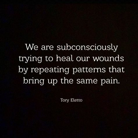 TORY ELETTO, LMFT’s Instagram post: “We repeat similar patterns because they bring up similar pain. And if we don’t know how to meet this pain, if we don’t know how to connect…” Repeating Patterns Quotes, Patterns Quotes, Repeated Pattern, Pattern Quotes, Bring Up, Mental And Emotional Health, Emotional Health, Don T Know, Repeating Patterns