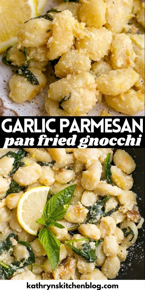 Garlic Parmesan Gnocchi Tomato Gnocchi Soup, Parmesan Gnocchi, Pan Fried Gnocchi, Gnocchi Sauce, Creamy Garlic Parmesan Sauce, Fried Garlic, Garlic Parmesan Sauce, Baked Gnocchi, Chicken Gnocchi