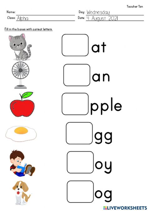 Kg Sheets, Pre K English Worksheets, English Sheets Kg1, Kg1 Worksheets English, Letter Aa Worksheet, Free Printable Alphabet Worksheets, Letter Worksheets For Preschool, Beginning Sounds Worksheets, Fun Worksheets For Kids