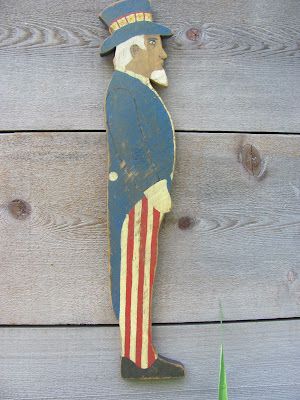 Wooden Uncle Sam sign Uncle Sam Wood Crafts, Americana Porch, Sam Wood, Americana Crafts, Wood Yard Art, Yankee Doodle, 4th July Crafts, Primitive Americana, Americana Art