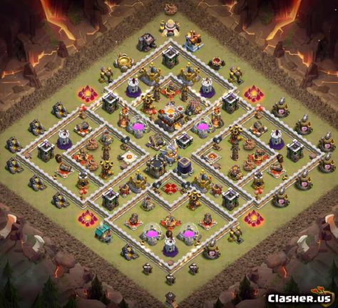 [Town Hall 11] TH11 War/Trophy base #BB216E02 [With Link] [1-2024] - Trophy Base Th 11 Base Clash Of Clans, Town Hall 11 Base, Candle Patterns, Trophy Base, Candle Pattern, Clash Of Clans, Town Hall, Quick Saves